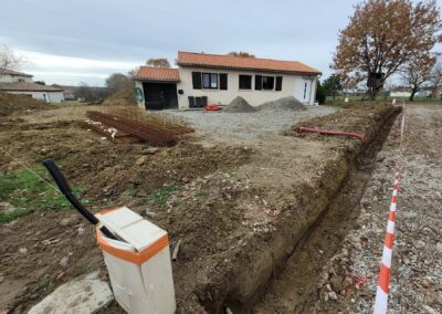 Ouverture d'une piscine, fondations pour clôtures et futur garage